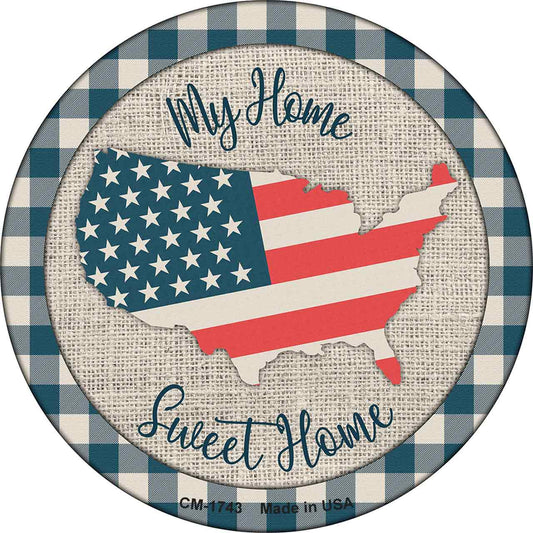 My Home Sweet Home USA Novelty Circle Coaster Set of 4