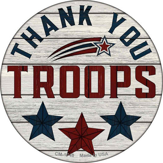 Thank You Troops Stars Novelty Circle Coaster Set of 4