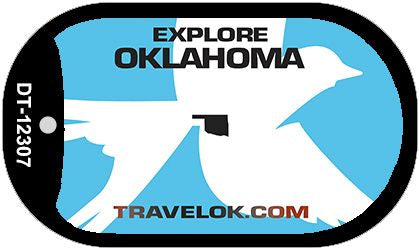 Oklahoma Travel Blank Novelty Metal Dog Tag Necklace