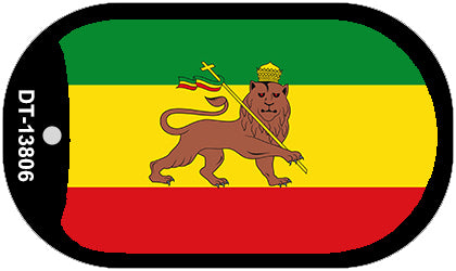 Ethiopia Flag Novelty Metal Dog Tag Necklace