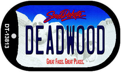 Deadwood South Dakota Novelty Metal Dog Tag Necklace