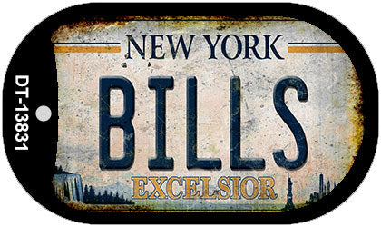 Bills Excelsior New York Rusty Novelty Metal Dog Tag Necklace