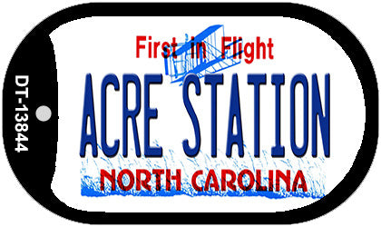 Acre Station North Carolina Novelty Metal Dog Tag Necklace