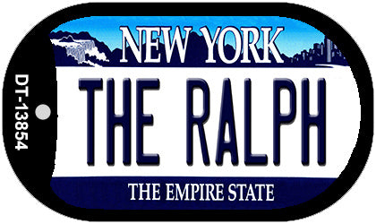 The Ralph NY Blue Novelty Metal Dog Tag Necklace