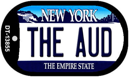 The Aud NY Blue Novelty Metal Dog Tag Necklace