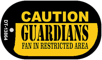 Caution Guardians Novelty Metal Dog Tag Necklace