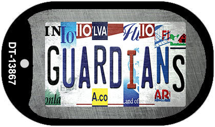 Guardians Strip Art Novelty Metal Dog Tag Necklace