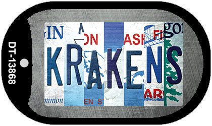Krakens Strip Art Novelty Metal Dog Tag Necklace