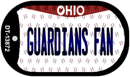 Guardians Fan Ohio Overlay Novelty Metal Dog Tag Necklace