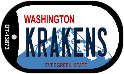 Krakens Washington Novelty Metal Dog Tag Necklace