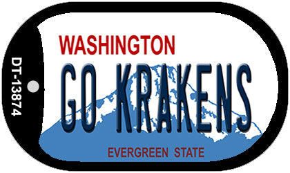 Go Krakens Washington Novelty Metal Dog Tag Necklace