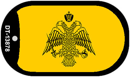 Byzantine Empire Flag Yellow Novelty Metal Dog Tag Necklace