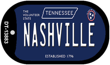 Nashville Tennessee Blue Novelty Metal Dog Tag Necklace