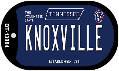 Knoxville Tennessee Blue Novelty Metal Dog Tag Necklace