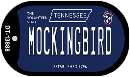 Mockingbird Tennessee Blue Novelty Metal Dog Tag Necklace