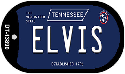 Elvis Tennessee Blue Novelty Metal Dog Tag Necklace