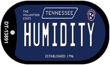 Humidity Tennessee Blue Novelty Metal Dog Tag Necklace
