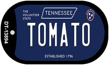 Tomato Tennessee Blue Novelty Metal Dog Tag Necklace