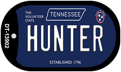 Hunter Tennessee Blue Novelty Metal Dog Tag Necklace