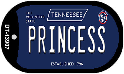Princess Tennessee Blue Novelty Metal Dog Tag Necklace