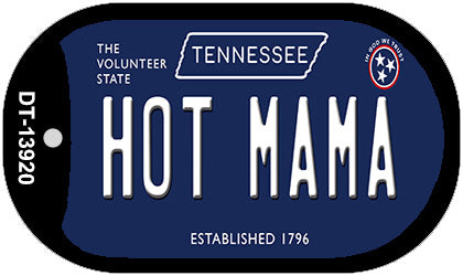 Hot Mama Tennessee Blue Novelty Metal Dog Tag Necklace