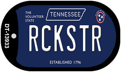Rckstr Tennessee Blue Novelty Metal Dog Tag Necklace