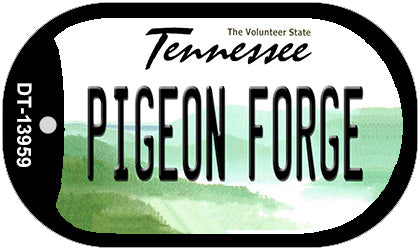 Pigeon Forge Tennessee Novelty Metal Dog Tag Necklace