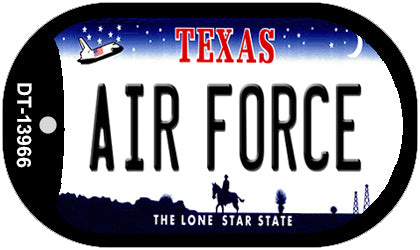 Texas Air Force Novelty Metal Dog Tag Necklace