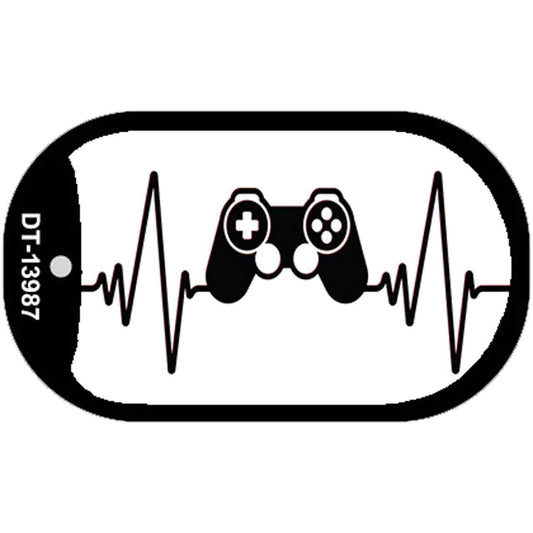 Video Games Heart Beat Novelty Metal Dog Tag Necklace