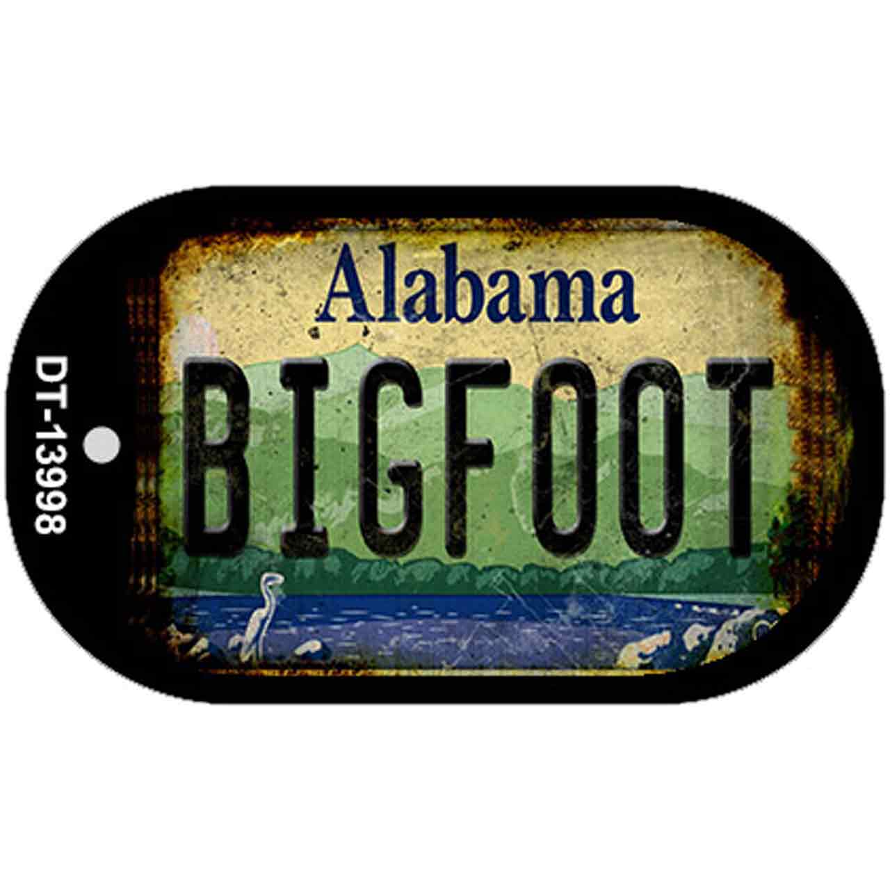 Bigfoot Alabama Novelty Metal Dog Tag Necklace