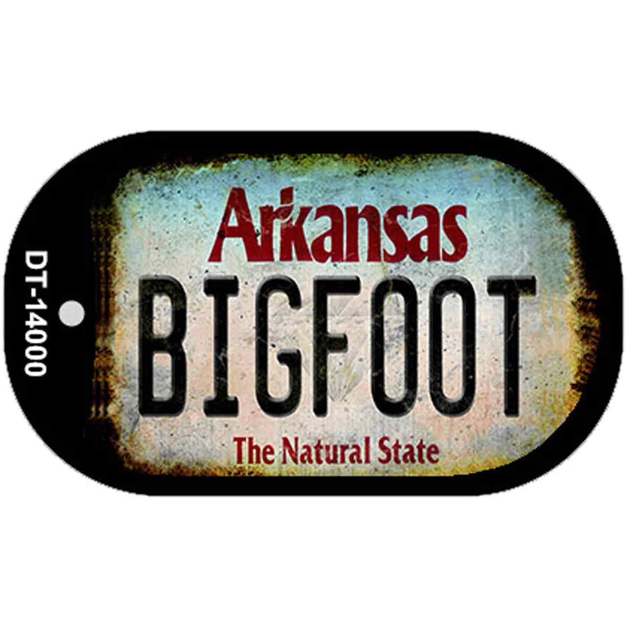 Bigfoot Arkansas Novelty Metal Dog Tag Necklace