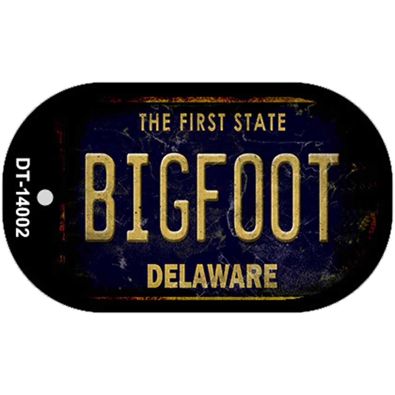 Bigfoot Delaware Novelty Metal Dog Tag Necklace