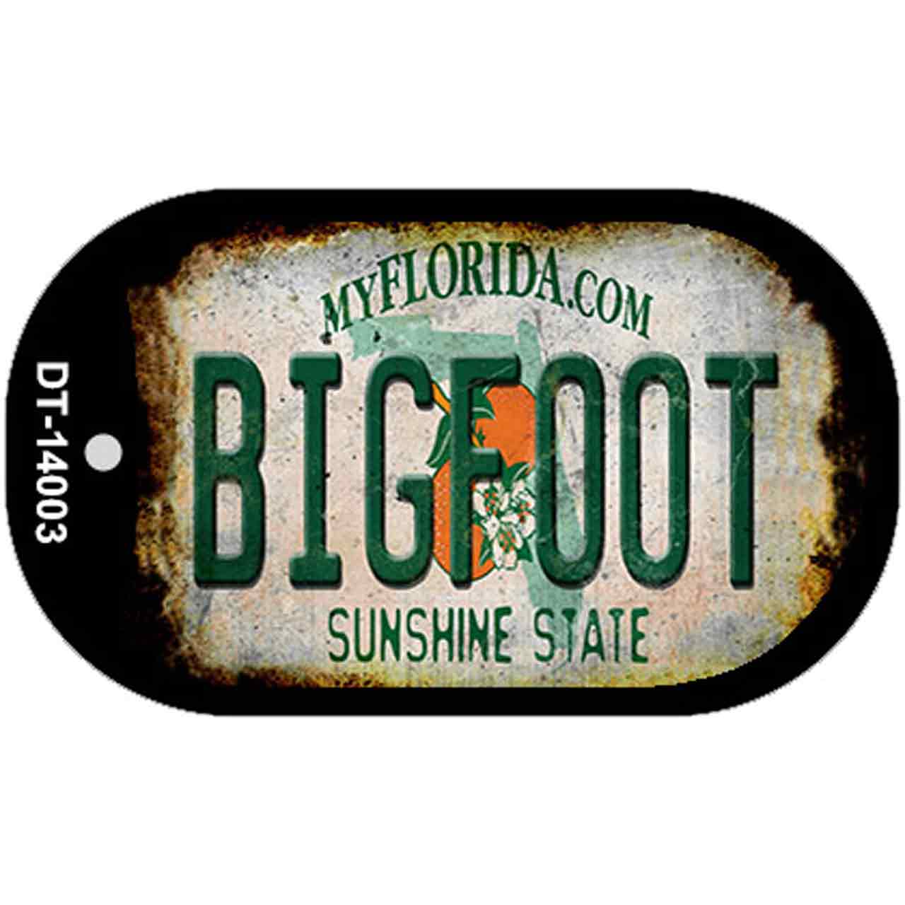 Bigfoot Florida Novelty Metal Dog Tag Necklace