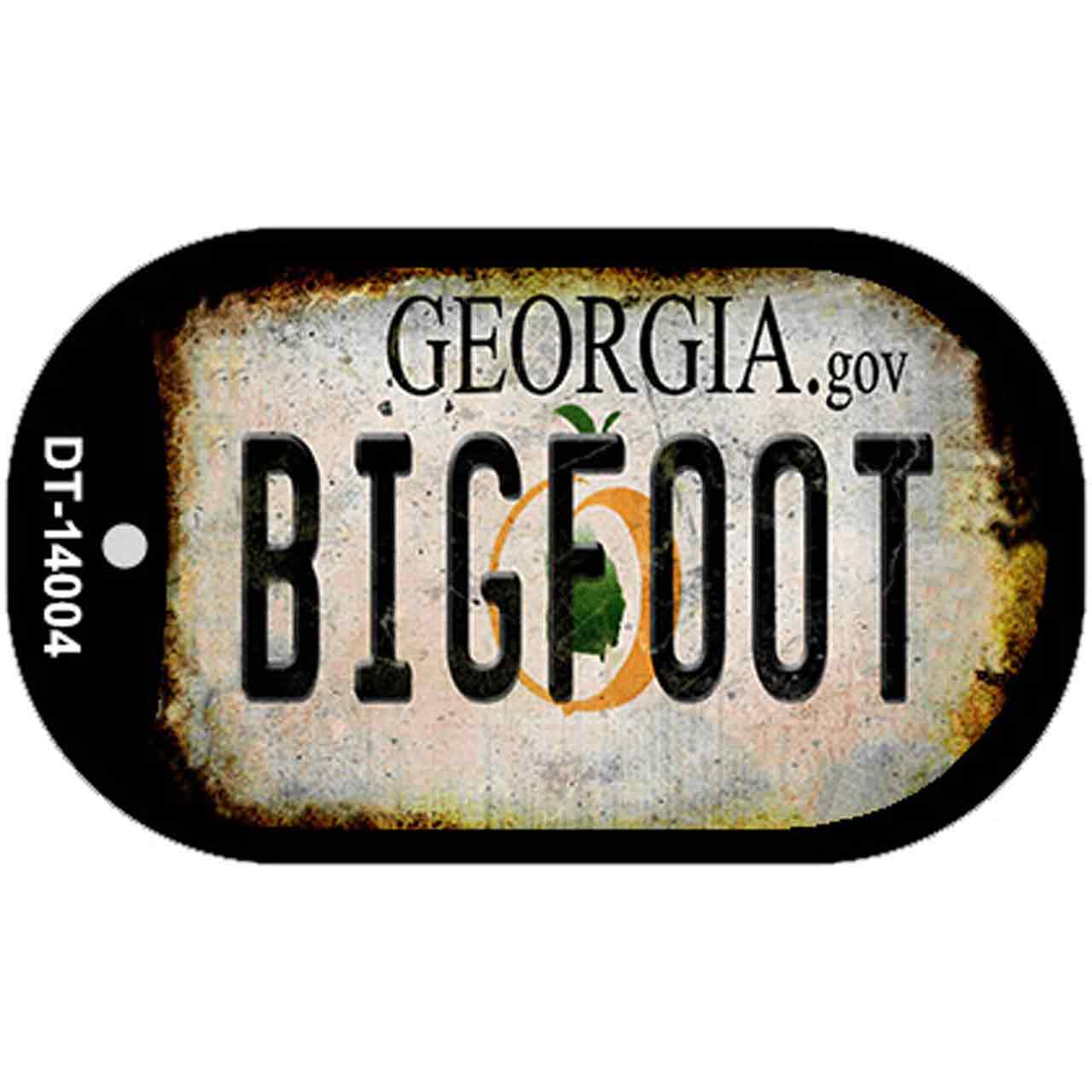 Bigfoot Georgia Novelty Metal Dog Tag Necklace