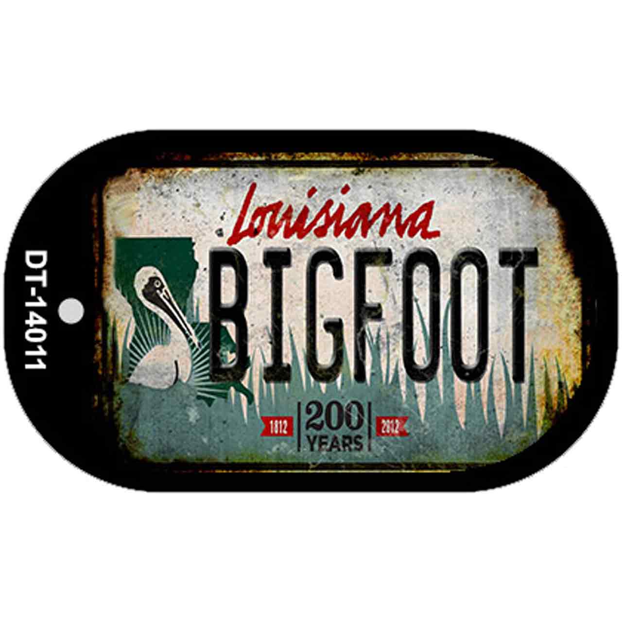 Bigfoot Louisiana Novelty Metal Dog Tag Necklace