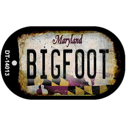 Bigfoot Maryland Novelty Metal Dog Tag Necklace