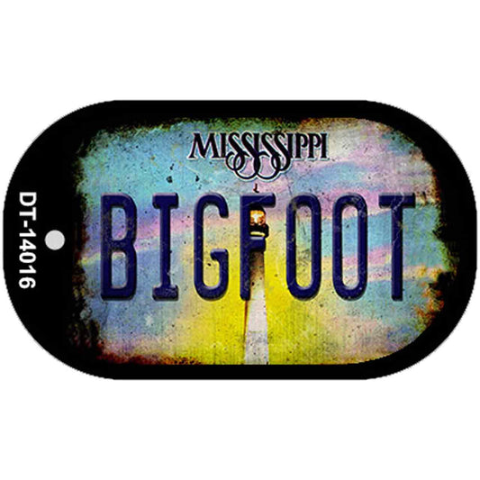 Bigfoot Mississippi Novelty Metal Dog Tag Necklace