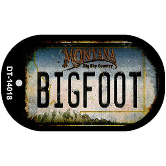 Bigfoot Montana Novelty Metal Dog Tag Necklace