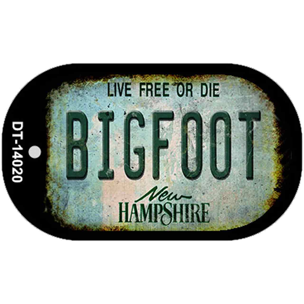 Bigfoot New Hampshire Novelty Metal Dog Tag Necklace