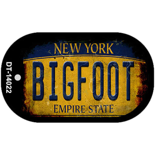 Bigfoot New York Novelty Metal Dog Tag Necklace