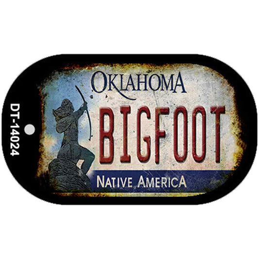 Bigfoot Oklahoma Novelty Metal Dog Tag Necklace