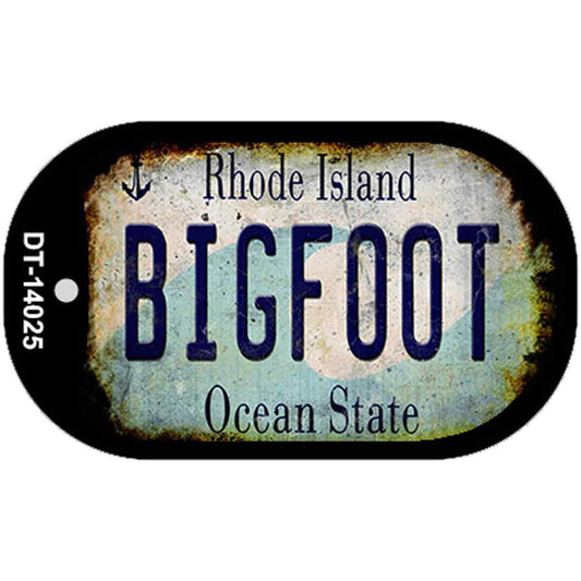 Bigfoot Rhode Island Novelty Metal Dog Tag Necklace