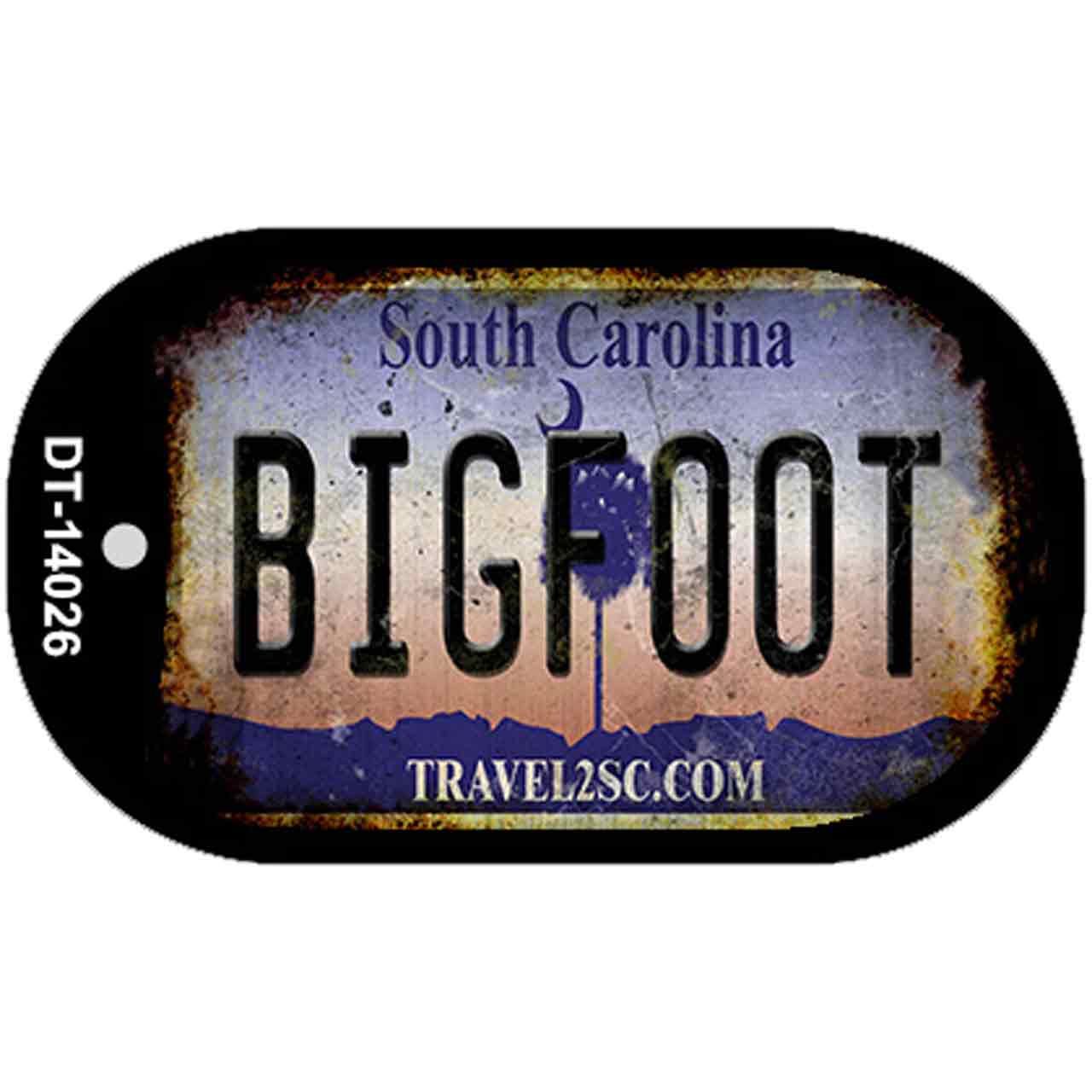 Bigfoot South Carolina Novelty Metal Dog Tag Necklace