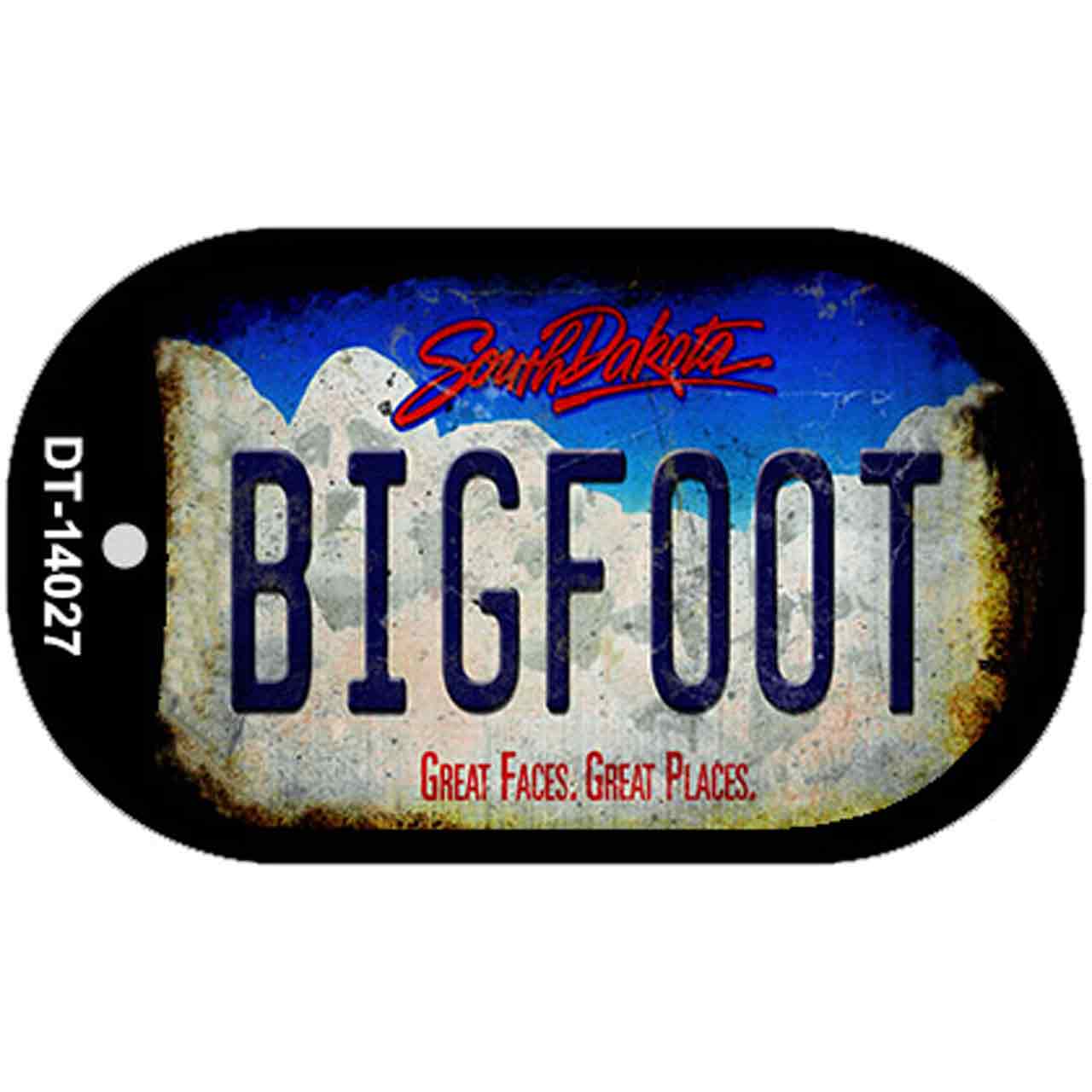 Bigfoot South Dakota Novelty Metal Dog Tag Necklace