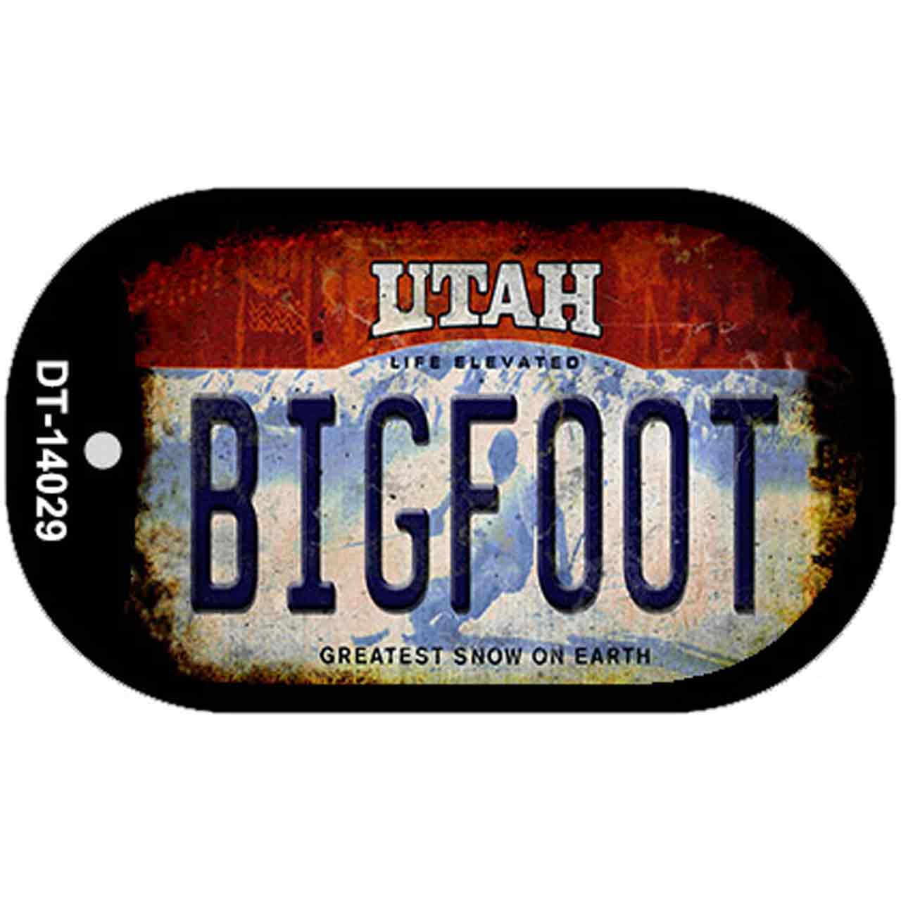 Bigfoot Utah Novelty Metal Dog Tag Necklace