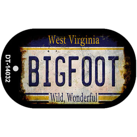 Bigfoot West Virginia Novelty Metal Dog Tag Necklace