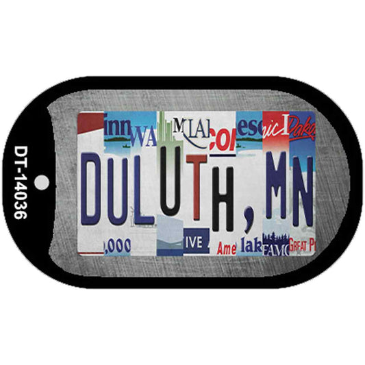 Duluth MN Strip Art Novelty Metal Dog Tag Necklace