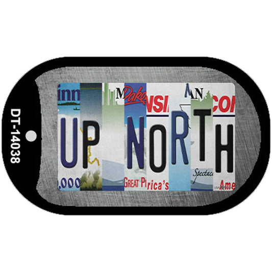 Up North Strip Art Novelty Metal Dog Tag Necklace