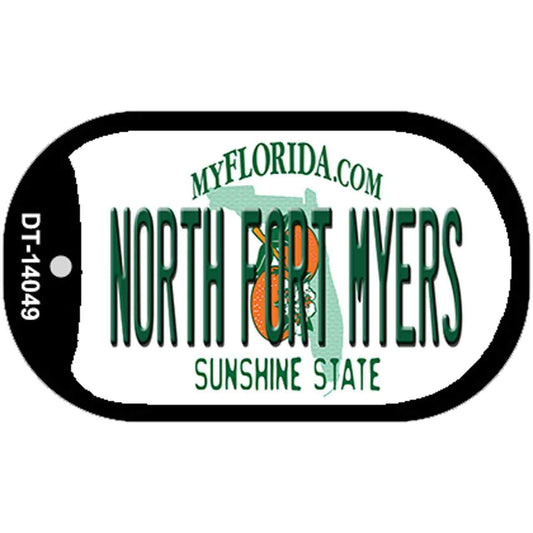 North Fort Myers Florida Novelty Metal Dog Tag Necklace