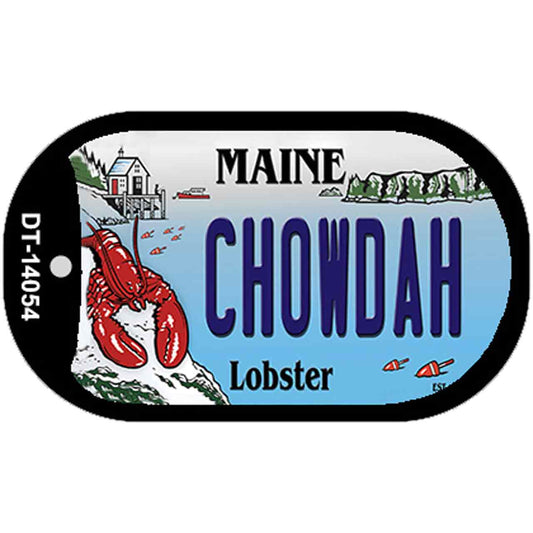 Chowdah Maine Lobster Novelty Metal Dog Tag Necklace